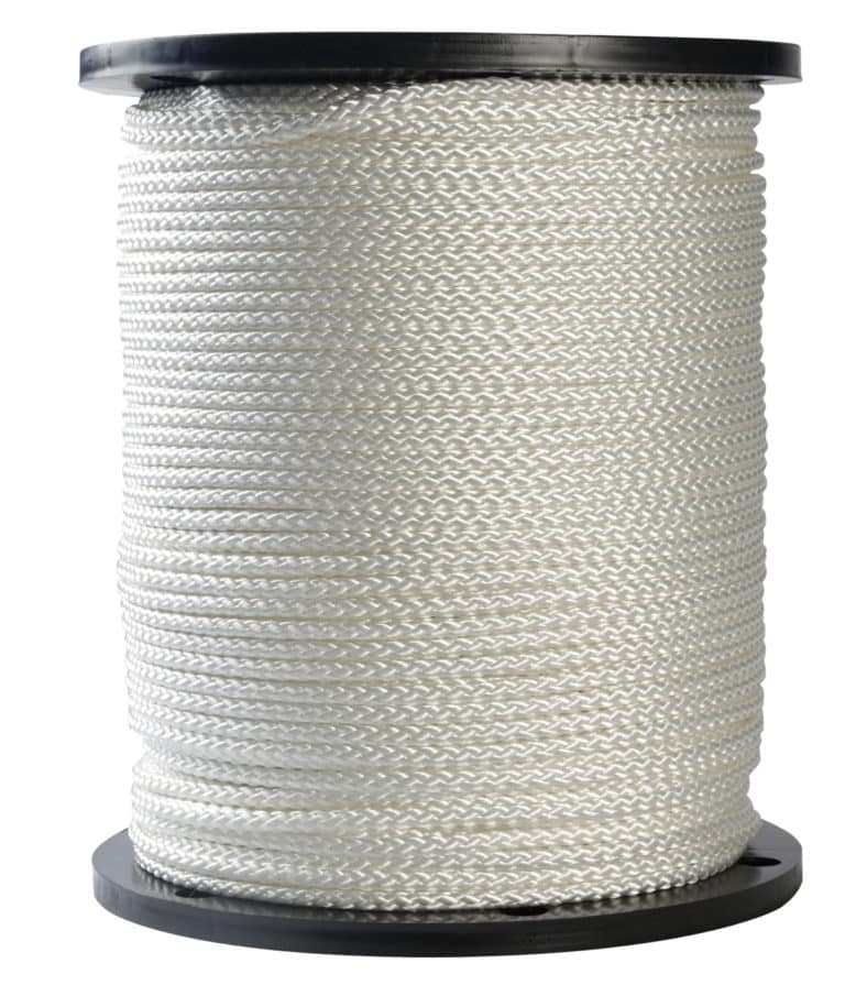 Ravenox Reinforced Flagpole Halyard Rope | Polyester with Wire White / 5/16-Inch x 1000-Feet (Full Spool)