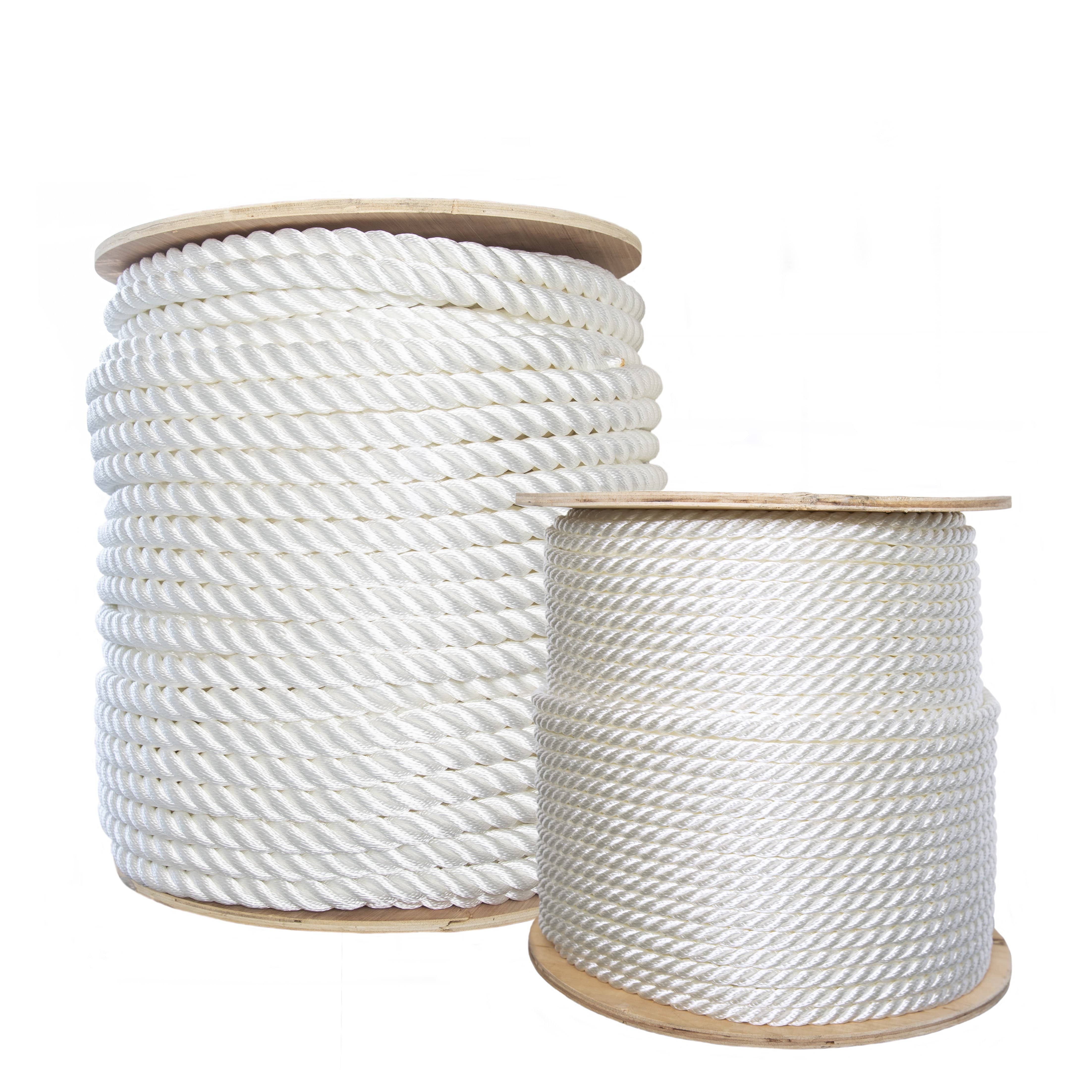 3/8-Inch x 100-Ft. Silvery White Nylon Rope